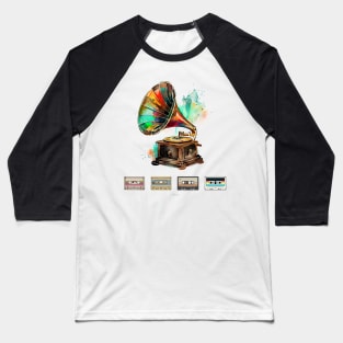 Retro music gramophone Baseball T-Shirt